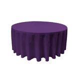 Round Poly Poplin Polyester Fabric - Seamless Round Tablecloth, 132" Diameter (1 Piece)