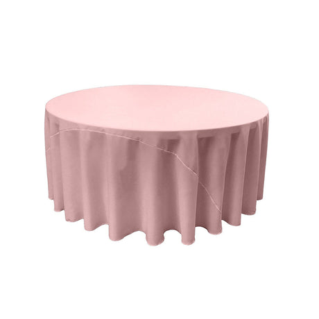 Round Poly Poplin Polyester Fabric - Seamless Round Tablecloth, 132" Diameter (1 Piece)
