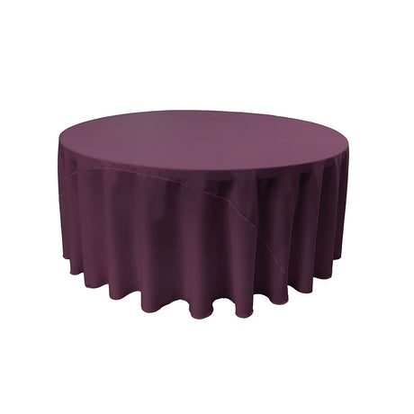 Round Poly Poplin Polyester Fabric - Seamless Round Tablecloth, 132" Diameter (1 Piece)