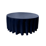 Round Poly Poplin Polyester Fabric - Seamless Round Tablecloth, 132" Diameter (1 Piece)