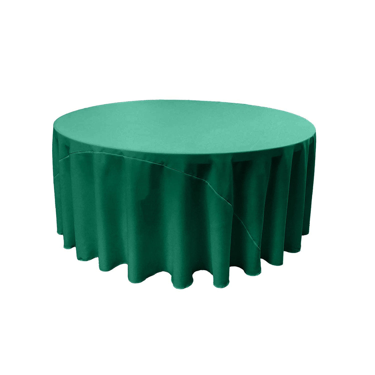 Round Poly Poplin Polyester Fabric - Seamless Round Tablecloth, 132" Diameter (1 Piece)