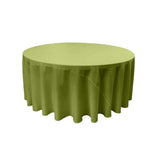 Round Poly Poplin Polyester Fabric - Seamless Round Tablecloth, 132" Diameter (1 Piece)