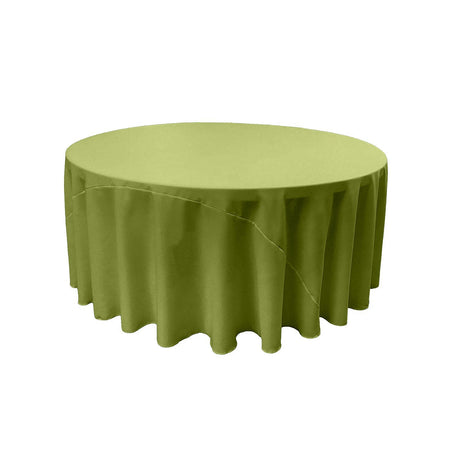 Round Poly Poplin Polyester Fabric - Seamless Round Tablecloth, 132" Diameter (1 Piece)