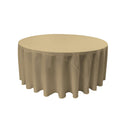 Round Poly Poplin Polyester Fabric - Seamless Round Tablecloth, 132" Diameter (1 Piece)