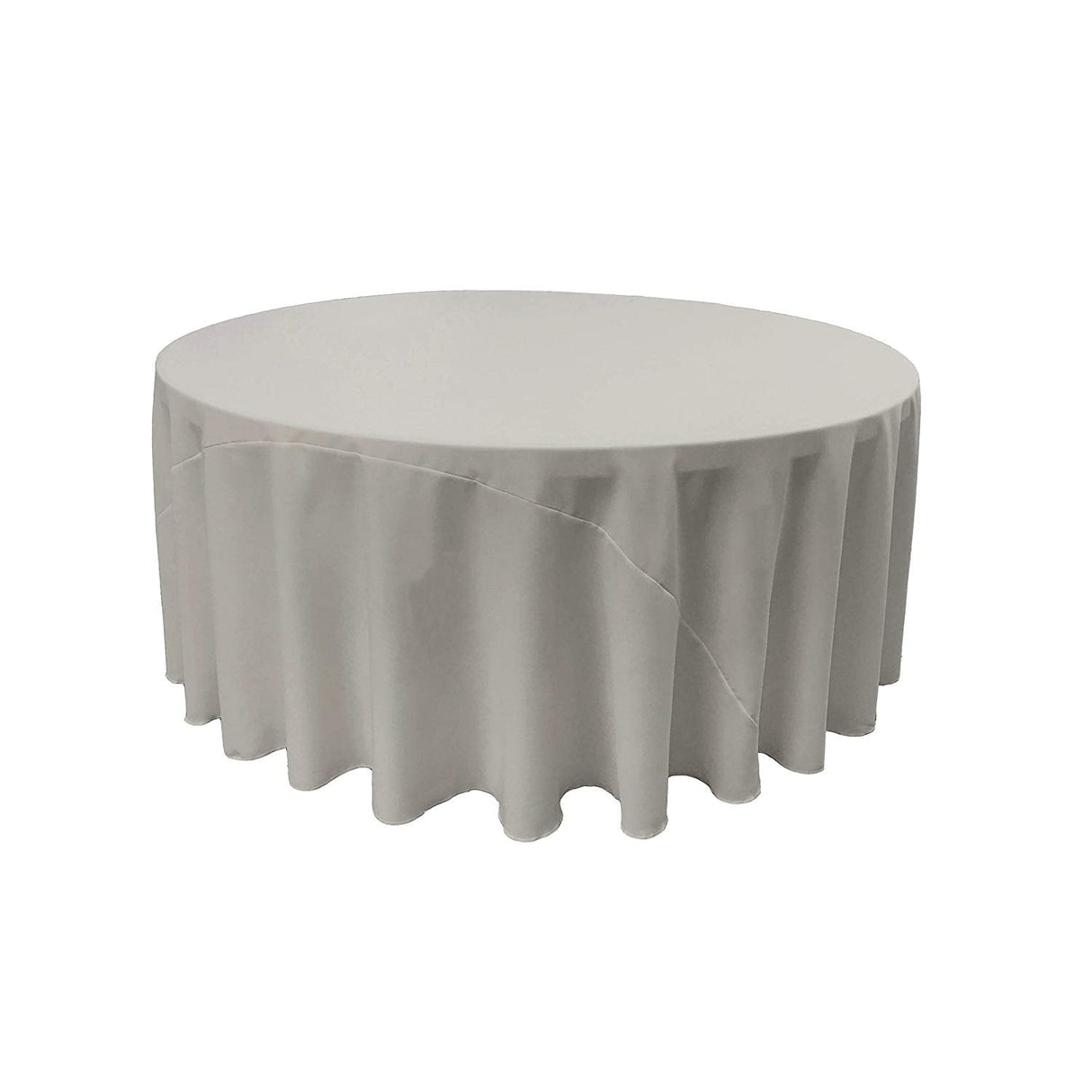 Round Poly Poplin Polyester Fabric - Seamless Round Tablecloth, 132" Diameter (1 Piece)