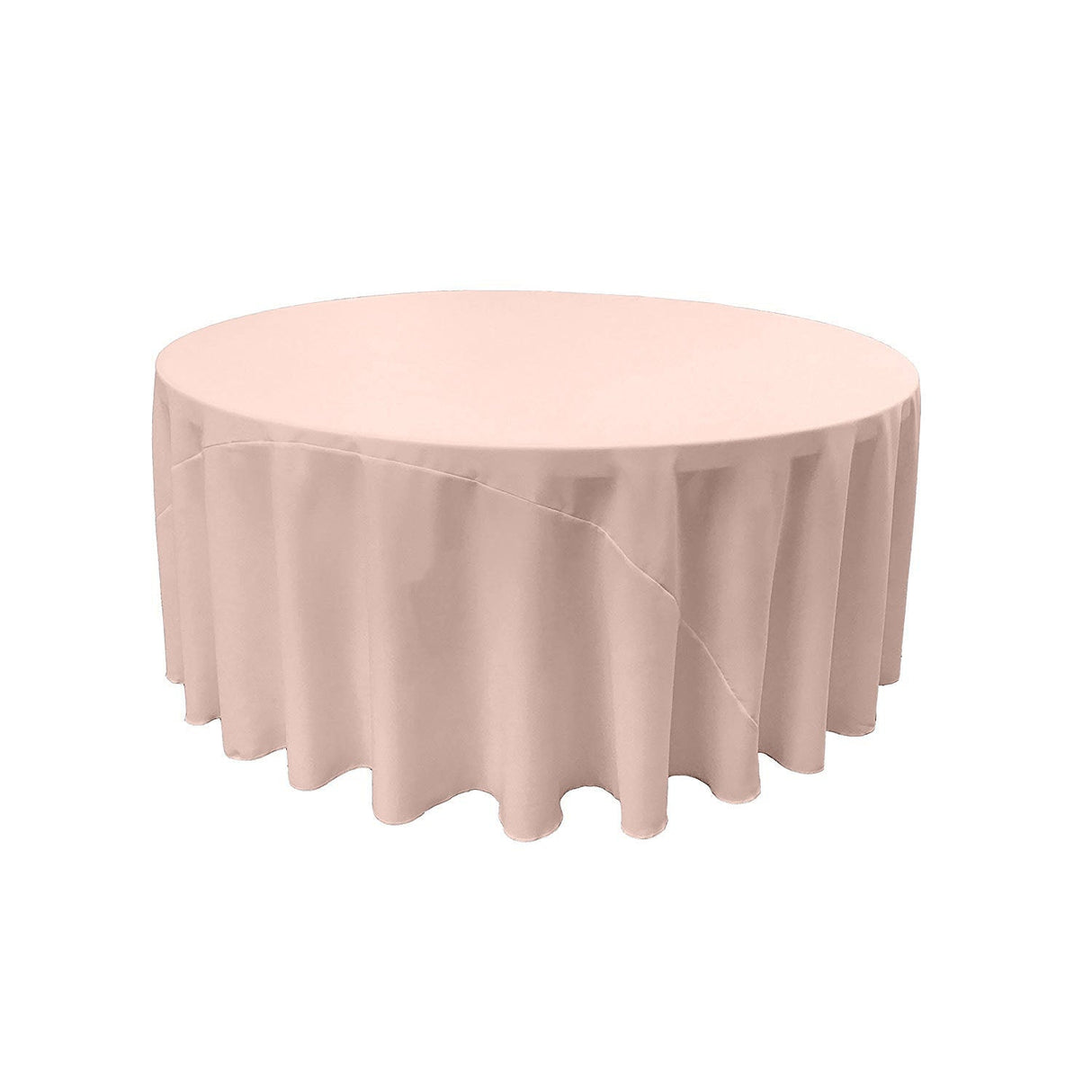 Round Poly Poplin Polyester Fabric - Seamless Round Tablecloth, 132" Diameter (1 Piece)