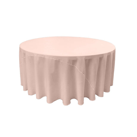 Round Poly Poplin Polyester Fabric - Seamless Round Tablecloth, 132" Diameter (1 Piece)