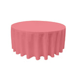 Round Poly Poplin Polyester Fabric - Seamless Round Tablecloth, 132" Diameter (1 Piece)