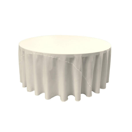Round Poly Poplin Polyester Fabric - Seamless Round Tablecloth, 132" Diameter (1 Piece)