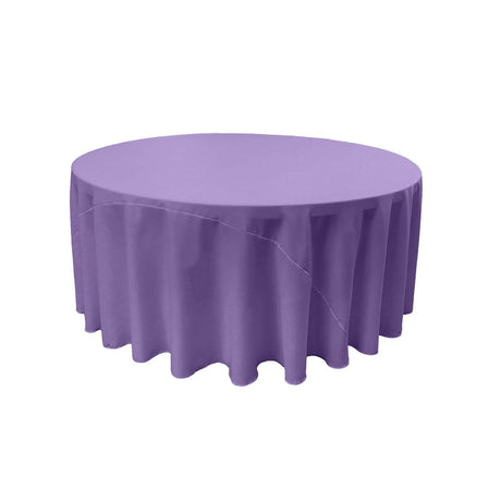 Round Poly Poplin Polyester Fabric - Seamless Round Tablecloth, 132" Diameter (1 Piece)
