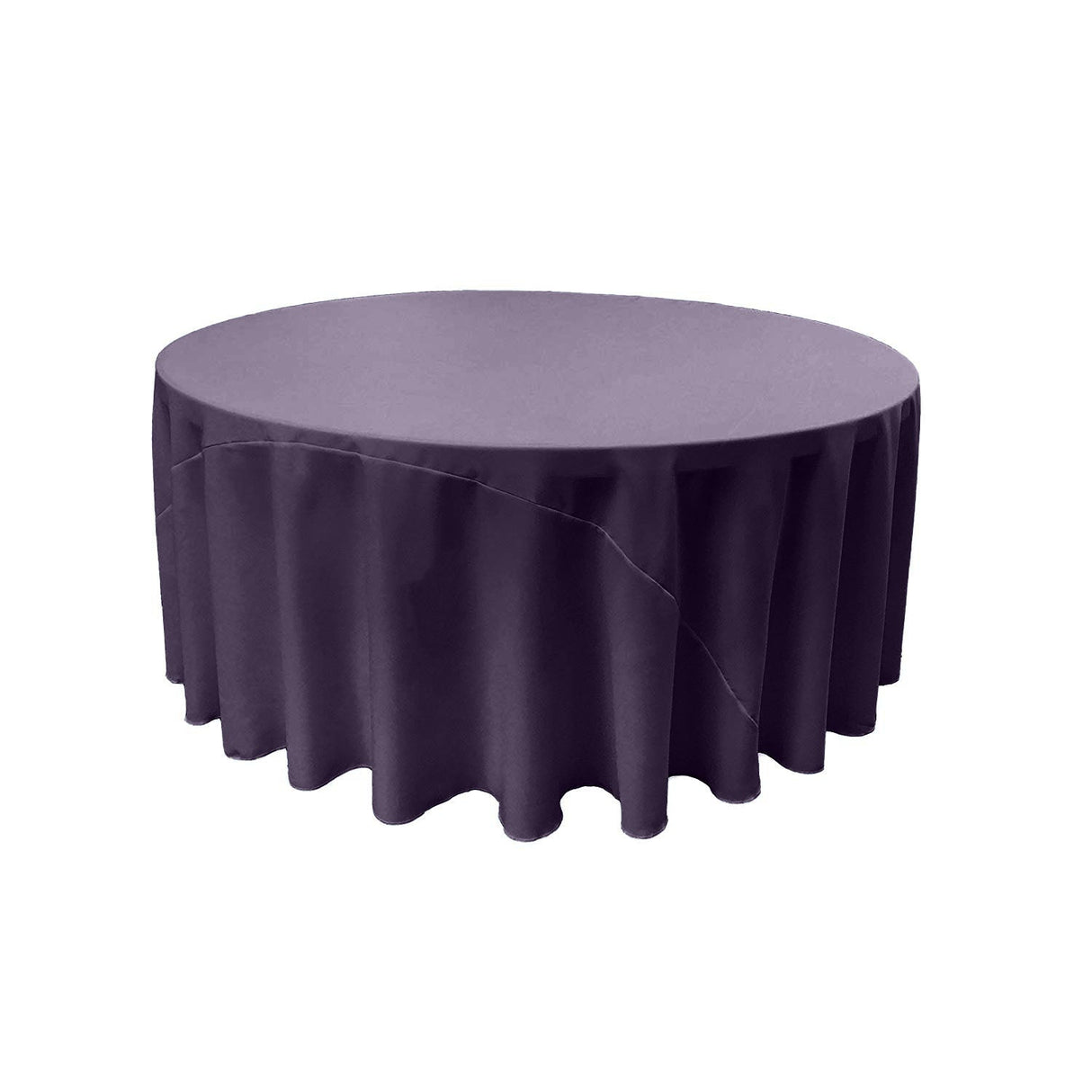 Round Poly Poplin Polyester Fabric - Seamless Round Tablecloth, 132" Diameter (1 Piece)