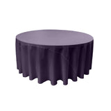 Round Poly Poplin Polyester Fabric - Seamless Round Tablecloth, 132" Diameter (1 Piece)