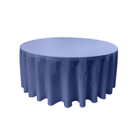 Round Poly Poplin Polyester Fabric - Seamless Round Tablecloth, 132" Diameter (1 Piece)