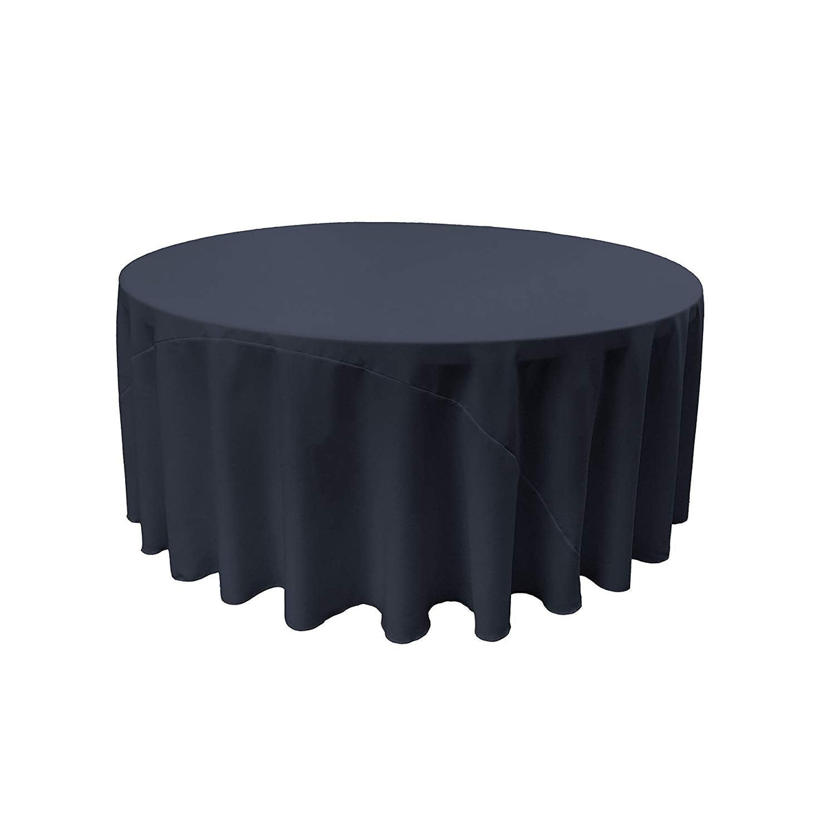 Round Poly Poplin Polyester Fabric - Seamless Round Tablecloth, 132" Diameter (1 Piece)
