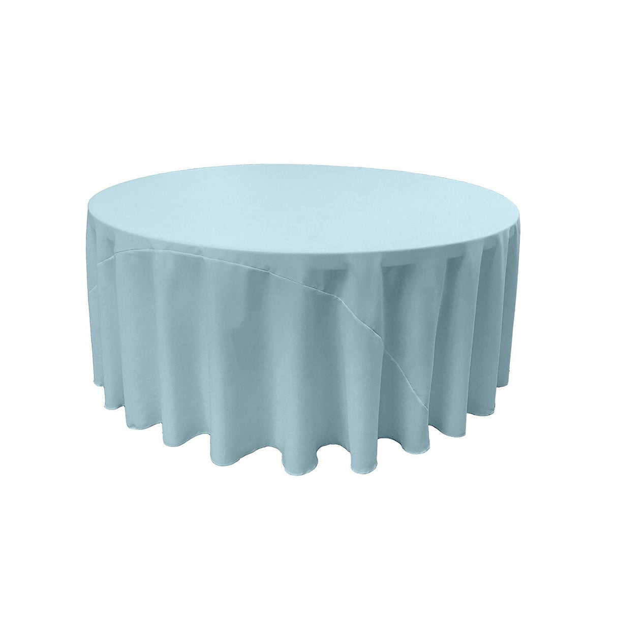 Round Poly Poplin Polyester Fabric - Seamless Round Tablecloth, 132" Diameter (1 Piece)