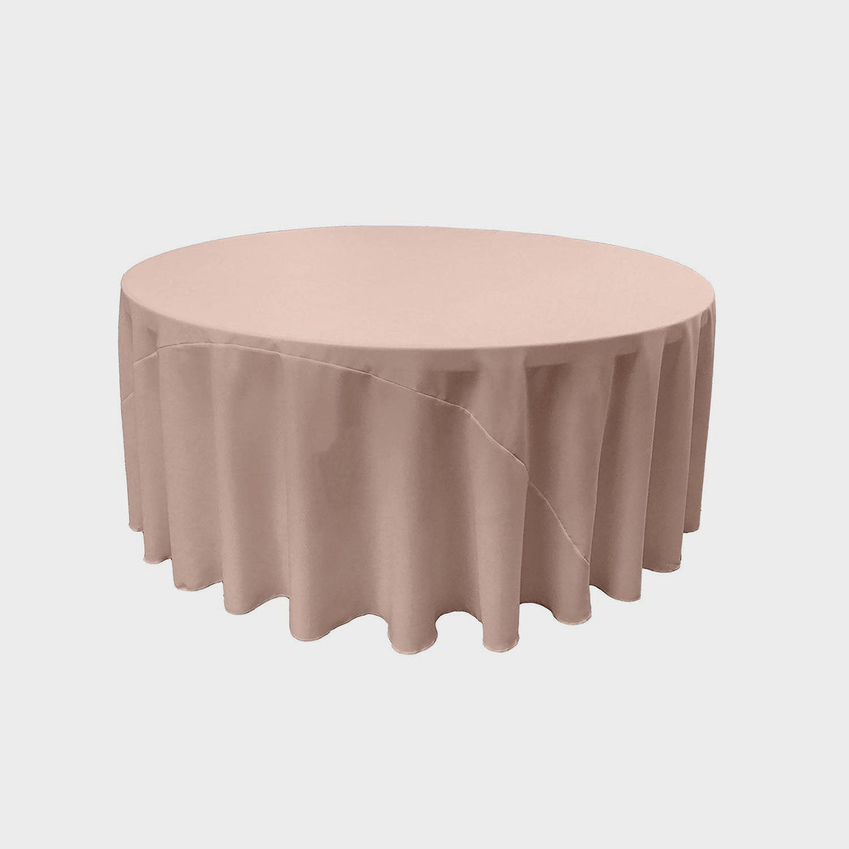 Round Poly Poplin Polyester Fabric - Seamless Round Tablecloth, 132" Diameter (1 Piece)