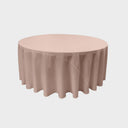 Round Poly Poplin Polyester Fabric - Seamless Round Tablecloth, 132" Diameter (1 Piece)