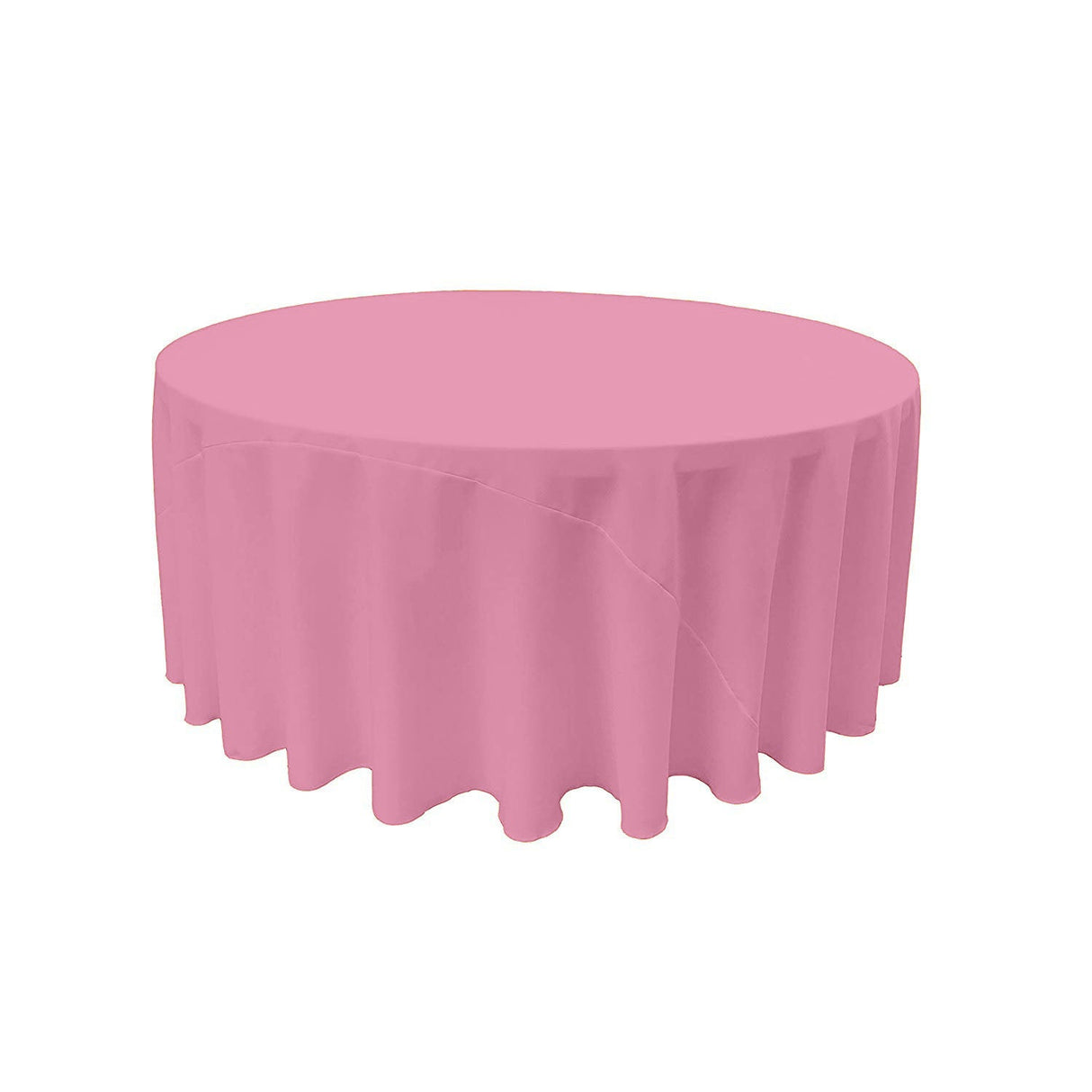 Round Poly Poplin Polyester Fabric - Seamless Round Tablecloth, 132" Diameter (1 Piece)