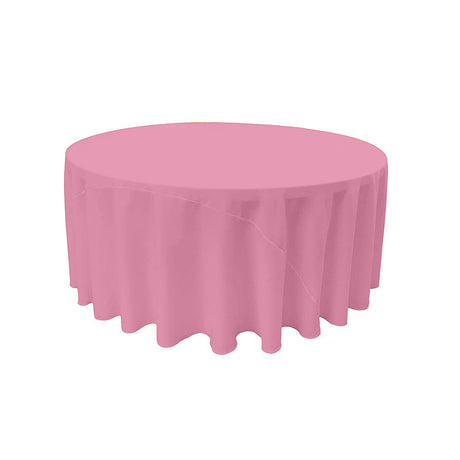 Round Poly Poplin Polyester Fabric - Seamless Round Tablecloth, 132" Diameter (1 Piece)