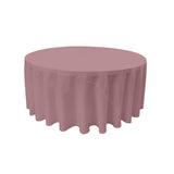 Round Poly Poplin Polyester Fabric - Seamless Round Tablecloth, 132" Diameter (1 Piece)