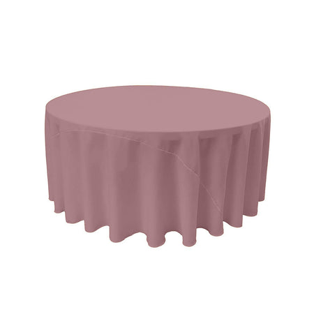 Round Poly Poplin Polyester Fabric - Seamless Round Tablecloth, 132" Diameter (1 Piece)