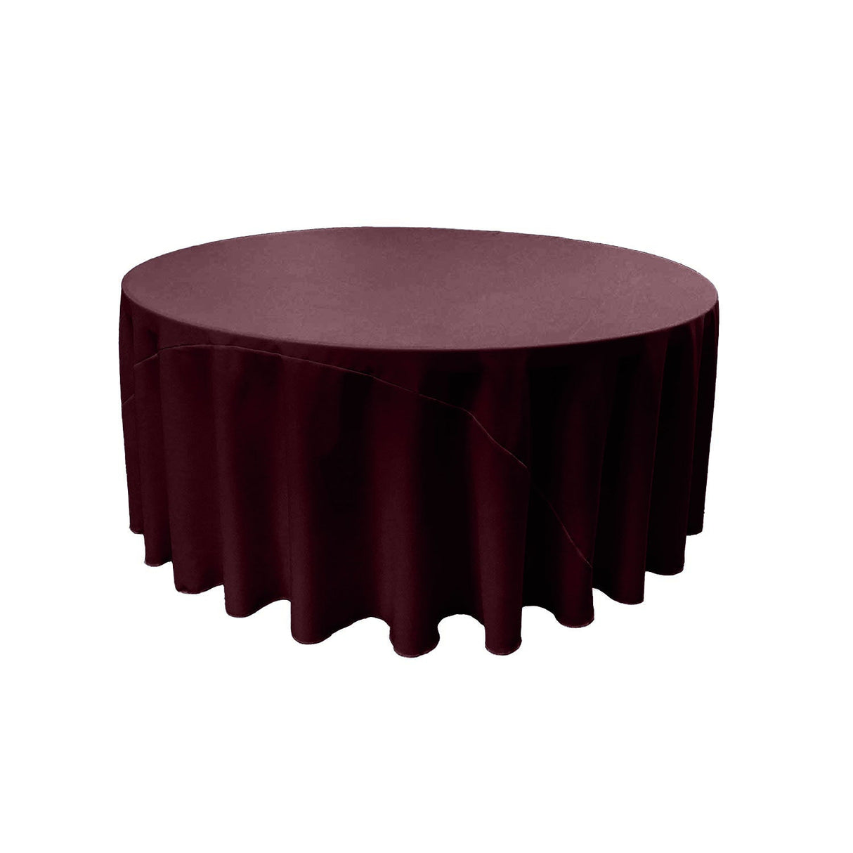 Round Poly Poplin Polyester Fabric - Seamless Round Tablecloth, 132" Diameter (1 Piece)