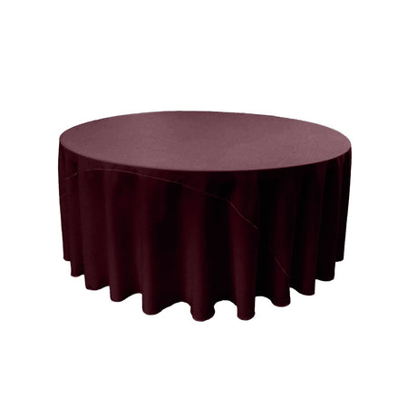 Round Poly Poplin Polyester Fabric - Seamless Round Tablecloth, 132" Diameter (1 Piece)
