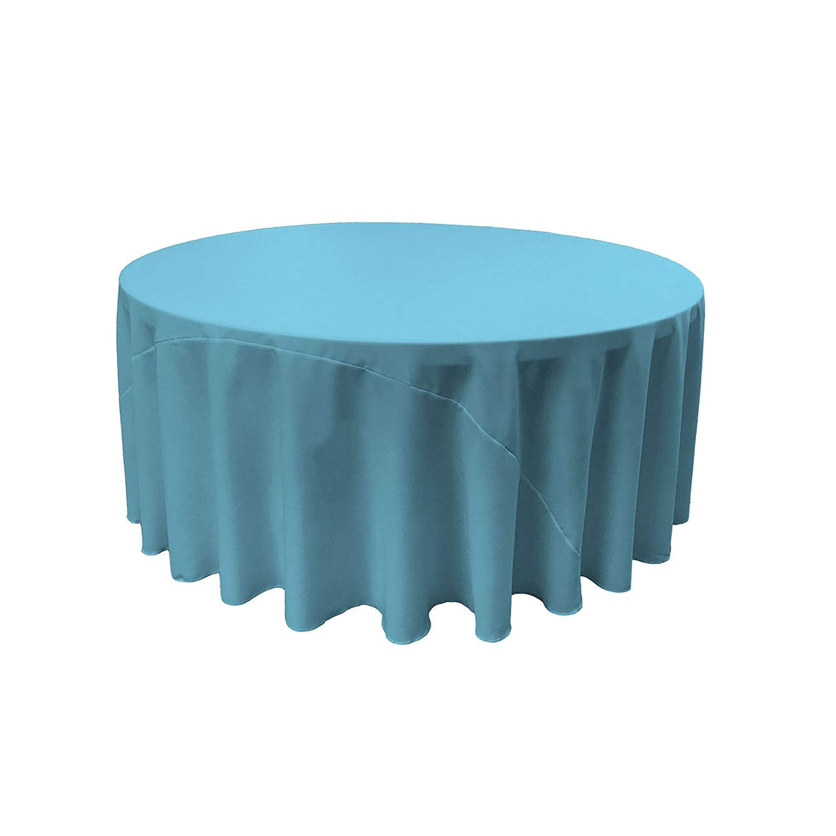 Round Poly Poplin Polyester Fabric - Seamless Round Tablecloth, 132" Diameter (1 Piece)