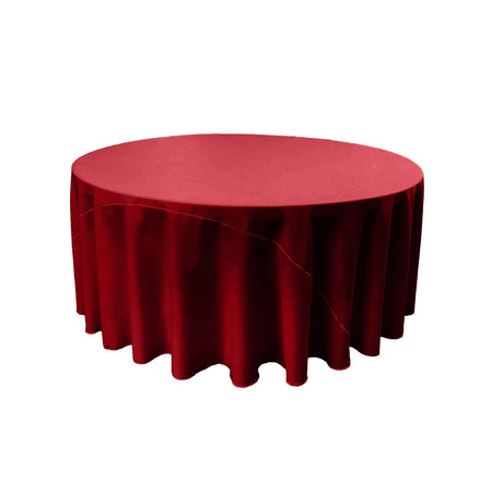 Round Poly Poplin Polyester Fabric - Seamless Round Tablecloth, 132" Diameter (1 Piece)