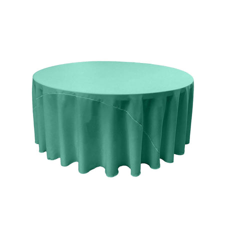Round Poly Poplin Polyester Fabric - Seamless Round Tablecloth, 132" Diameter (1 Piece)