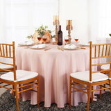 Round Polyester Tablecloth 120" Blush Pink