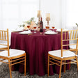 Round Polyester Tablecloth 132" Burgundy