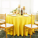 Round Polyester Tablecloth 108" Canary Yellow