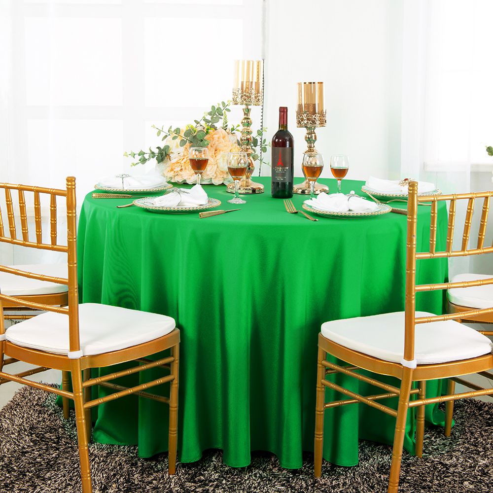 Premium Seamless Round Polyester Tablecloth