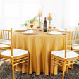 Round Polyester Tablecloth 108" Gold