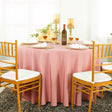 Round Polyester Tablecloth 132" Rose Pink