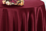 Round Satin Tablecloth 132 Burgundy