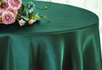 Round Satin Tablecloth 132" Hunter Green