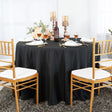 Round Polyester Tablecloth 132" Black