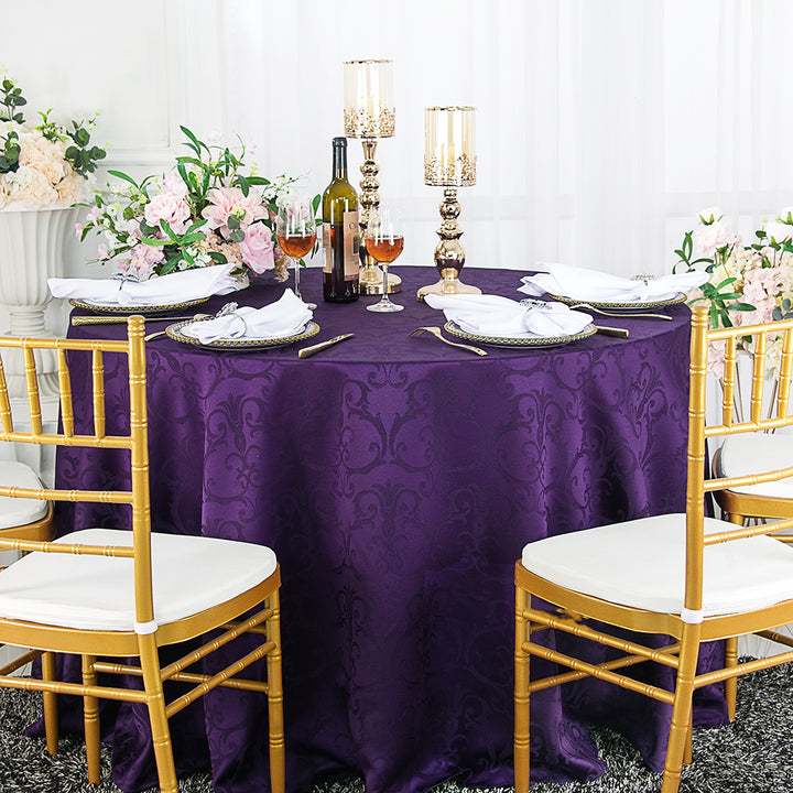 Versailles Elegance Round Damask Jacquard Tablecloth