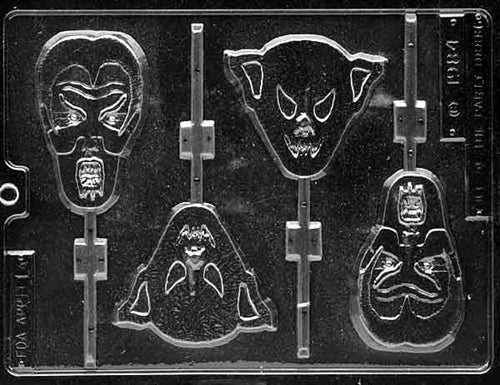 Assorted Ghouls Lolly Chocolate Mold