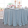 Round Chenille Shimmer Metallic Jacquard Velvet Tablecloth