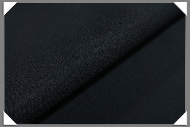 Navy Vegan Herringbone Polyester Fabric - Herringbone, Navy, 60" Width (1 Yard)