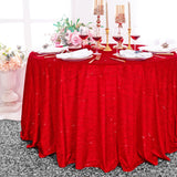 Seamless Round Chenille Shimmer Velvet Tablecloth