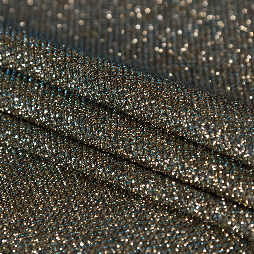 Two-Tone Galaxy Lame - Mermaid Green and Gold - Andromeda Collection