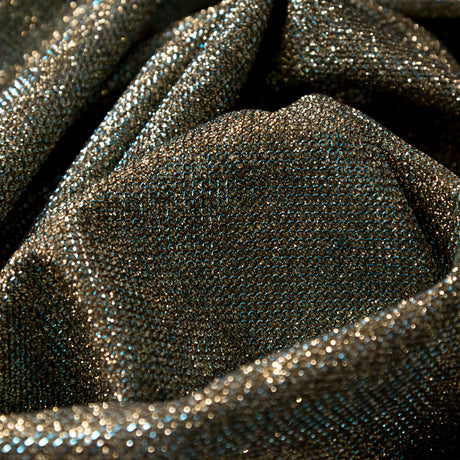 Two-Tone Galaxy Lame - Mermaid Green and Gold - Andromeda Collection