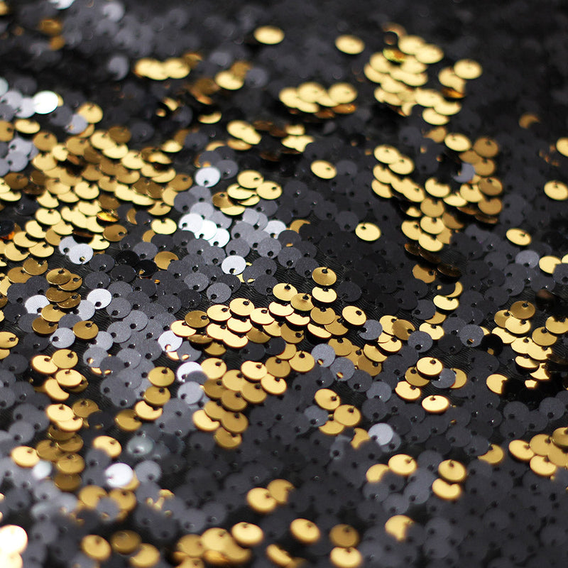 Bojangles Sequins Poly Spandex Fabric - Multiple Colors, Reversible Round Sequins, 50-52" Width (1 Yard)