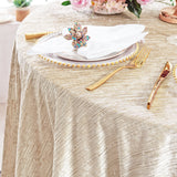 Round Velvet Tablecloth 132 Champagne