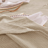 Round Velvet Tablecloth 132 Champagne