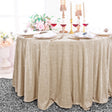 Round Velvet Tablecloth 132 Champagne